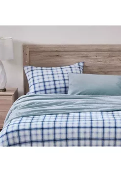 Cheapest 😀 Nautica Warm Me Up Plaid 4-Piece Fleece Sheet Set 😉 -Cheap Nautica Store Belk 1075