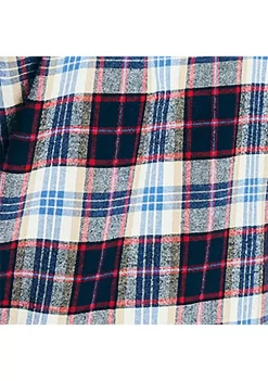 Flash Sale 🤩 Nautica Sustainably Crafted Flannel Plaid 👕 Shirt 😍 -Cheap Nautica Store Belk 1086