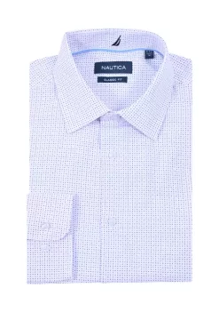 Top 10 🥰 Nautica Blue and Navy Dot Print 👗 Dress 👕 Shirt 😀