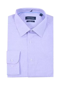 Hot Sale ✨ Nautica Purple Micro Line 👗 Dress 👚 Shirt 🛒