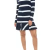Discount 🔥 Nautica 👩 Women's Rugby Striped Long Sleeve 👗 Dress 👍