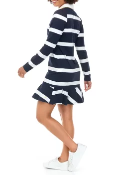 Discount 🔥 Nautica 👩 Women's Rugby Striped Long Sleeve 👗 Dress 👍 -Cheap Nautica Store Belk 1153