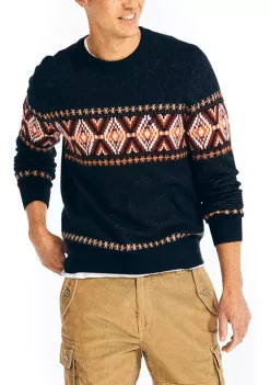 Buy ⭐ Nautica Fairisle Crew Neck Sweater ❤️ -Cheap Nautica Store Belk 122