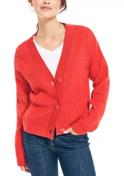 Outlet 🔔 Nautica 👩 Women's Cable Knit Cardigan 😍 -Cheap Nautica Store Belk 128