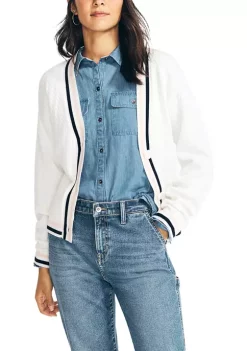 New 🛒 Nautica 👩 Women's Cable Knit Cardigan 🔔