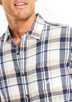 Outlet 🔔 Nautica Sustainably Crafted Plaid 👚 Shirt ⭐ -Cheap Nautica Store Belk 1303