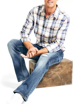 Outlet 🔔 Nautica Sustainably Crafted Plaid 👚 Shirt ⭐ -Cheap Nautica Store Belk 1304