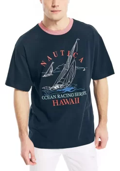 Flash Sale 🔔 Nautica Men's Reissue Ocean Racing Graphic T-Shirt ⌛ -Cheap Nautica Store Belk 1379
