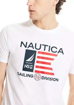 Coupon ✨ Nautica Sustainably Crafted American Sailing Division Graphic T-Shirt ❤️ -Cheap Nautica Store Belk 1421