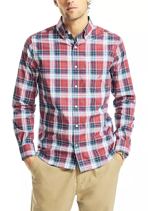 Outlet π Nautica Plaid Poplin π Shirt π 1 Outlet π Nautica Plaid Poplin π Shirt π