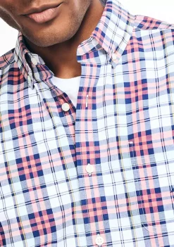 Brand new 🤩 Nautica Plaid Poplin Short Sleeve 👕 Shirt 😉 -Cheap Nautica Store Belk 1472