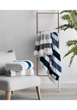 Buy 🛒 Nautica Awning Stripe 1-Piece Ultra Soft Plush Throw Blanket ⌛ -Cheap Nautica Store Belk 1487