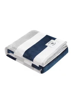 Buy 🛒 Nautica Awning Stripe 1-Piece Ultra Soft Plush Throw Blanket ⌛ -Cheap Nautica Store Belk 1488