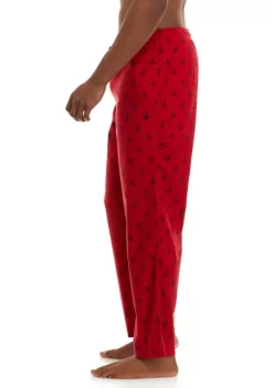 Hot Sale 💯 Nautica Sustainably Crafted Printed Fleece Sleep Pants ❤️ -Cheap Nautica Store Belk 1522