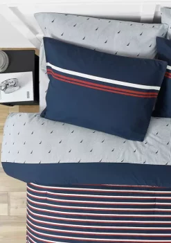 New 🥰 Nautica Mineola 5-Piece Cotton Comforter Bonus Set ⭐