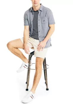 Outlet ✨ Nautica Solid Harbor 👚 Shirt 😀 -Cheap Nautica Store Belk 1577