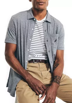Outlet ✨ Nautica Solid Harbor 👚 Shirt 😀 -Cheap Nautica Store Belk 1579