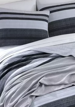 Budget 🧨 Nautica Ardmoore 2-Piece Striped Cotton Quilt Set 🥰 -Cheap Nautica Store Belk 1588
