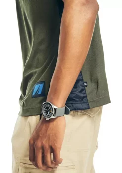 Buy 🧨 Nautica Sustainably Crafted Mixed Media 1/4 Zip Polo 👕 Shirt ❤️ -Cheap Nautica Store Belk 1609