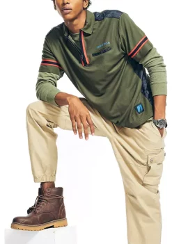 Buy 🧨 Nautica Sustainably Crafted Mixed Media 1/4 Zip Polo 👕 Shirt ❤️ -Cheap Nautica Store Belk 1610