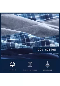 New 🌟 Nautica Addison 100% Cotton 2 Piece Reversible Quilt Set 😀 -Cheap Nautica Store Belk 1622