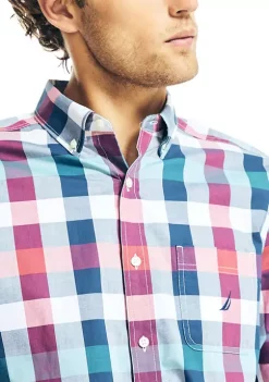 Cheap 🔥 Nautica Plaid Poplin 👚 Shirt 🔔 -Cheap Nautica Store Belk 1640