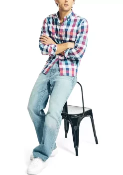 Cheap 🔥 Nautica Plaid Poplin 👚 Shirt 🔔 -Cheap Nautica Store Belk 1641