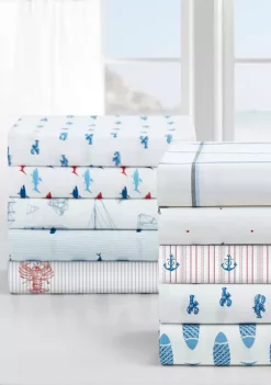 Discount 🎉 Nautica Buoy Line Cotton Sheet Set 👏 -Cheap Nautica Store Belk 1653