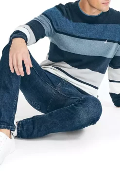 Best reviews of 🔥 Nautica Sustainably Crafted Striped Crew Neck Sweatshirt 🔔 -Cheap Nautica Store Belk 1664