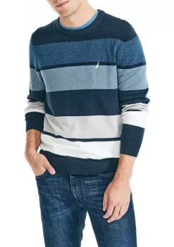 Best reviews of 🔥 Nautica Sustainably Crafted Striped Crew Neck Sweatshirt 🔔 -Cheap Nautica Store Belk 1666