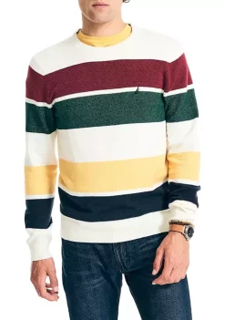 Best reviews of 🔥 Nautica Sustainably Crafted Striped Crew Neck Sweatshirt 🔔 -Cheap Nautica Store Belk 1667