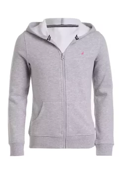 Buy 🛒 Nautica 👧 Girls 4-6x Full Zip Fleece Hoodie 🥰 -Cheap Nautica Store Belk 1716