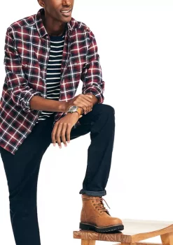 Flash Sale 🔔 Nautica Sustainably Crafted Flannel Plaid 👚 Shirt 🧨 -Cheap Nautica Store Belk 1737