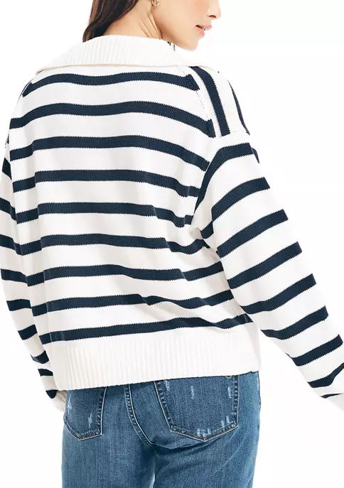 Top 10 π Nautica π© Women's Striped 1/4 Button Sweater π 2 Top 10 π Nautica π© Women's Striped 1/4 Button Sweater π - Image 2