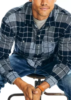 Budget 😍 Nautica Jacquard Plaid 👕 Shirt 🎉 -Cheap Nautica Store Belk 1770