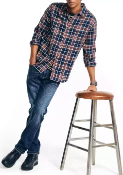 Hot Sale 👍 Nautica Sustainably Crafted Plaid 👚 Shirt 🤩 -Cheap Nautica Store Belk 1789