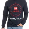 New 😍 Nautica Sustainably Crafted Graphic Long Sleeve T-Shirt 🛒