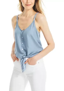 Buy ✨ Nautica 👖 Jeans Co. Sustainably Crafted Tie Front Cami Top 🎁