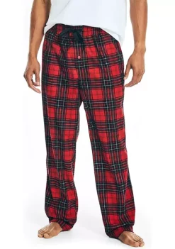 New ⌛ Nautica Sustainably Crafted Plaid Fleece Sleep Pants 👏 -Cheap Nautica Store Belk 197