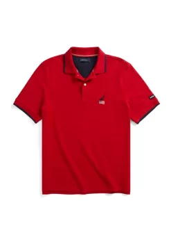 Cheap ❤️ Nautica Short Sleeve American Flag Logo Polo 👚 Shirt 🌟 -Cheap Nautica Store Belk 1983