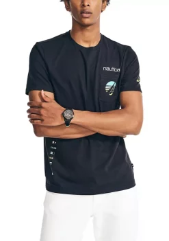 Top 10 🎁 Nautica Sustainably Crafted Logo Pocket T-Shirt ✨ -Cheap Nautica Store Belk 2022