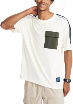 Deals 👍 Nautica Mixed Media Pocket T-Shirt 🔥 -Cheap Nautica Store Belk 2027