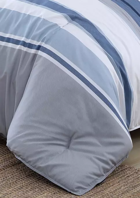 Budget β€οΈ Nautica Trimmer 3-Piece Striped Cotton Comforter Set π 3 Budget β€οΈ Nautica Trimmer 3-Piece Striped Cotton Comforter Set π - Image 3