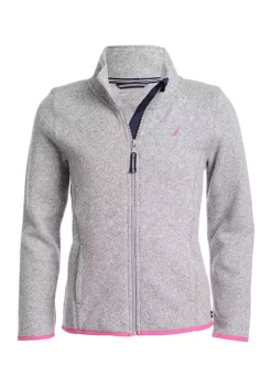 Outlet 🧨 Nautica 👧 Girls 4-6x Sweater Fleece Jacket ⌛