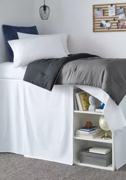 Budget ✔️ Nautica NA Solid Cotton Dorm Bedskirt 👍