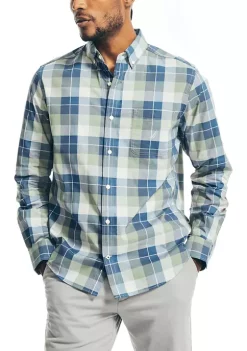 Outlet 🌟 Nautica Plaid Poplin 👚 Shirt 👍