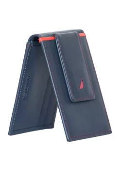 Deals 🌟 Nautica Pop Color Leather Front Pocket Wallet ⌛ -Cheap Nautica Store Belk 2329