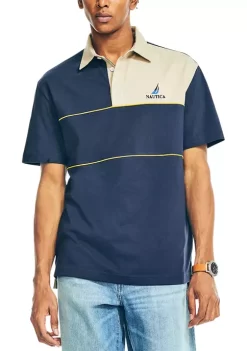 New 🔔 Nautica Relaxed Fit Rugby Polo 👕 Shirt ✨ -Cheap Nautica Store Belk 2365
