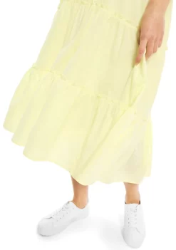 Budget ✨ Nautica Sustainably Crafted Tiered 👗 Dress 🔔 -Cheap Nautica Store Belk 2390