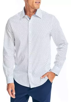 Deals 👏 Nautica Navtech Trim Fit Printed 👚 Shirt 🎁 -Cheap Nautica Store Belk 2409